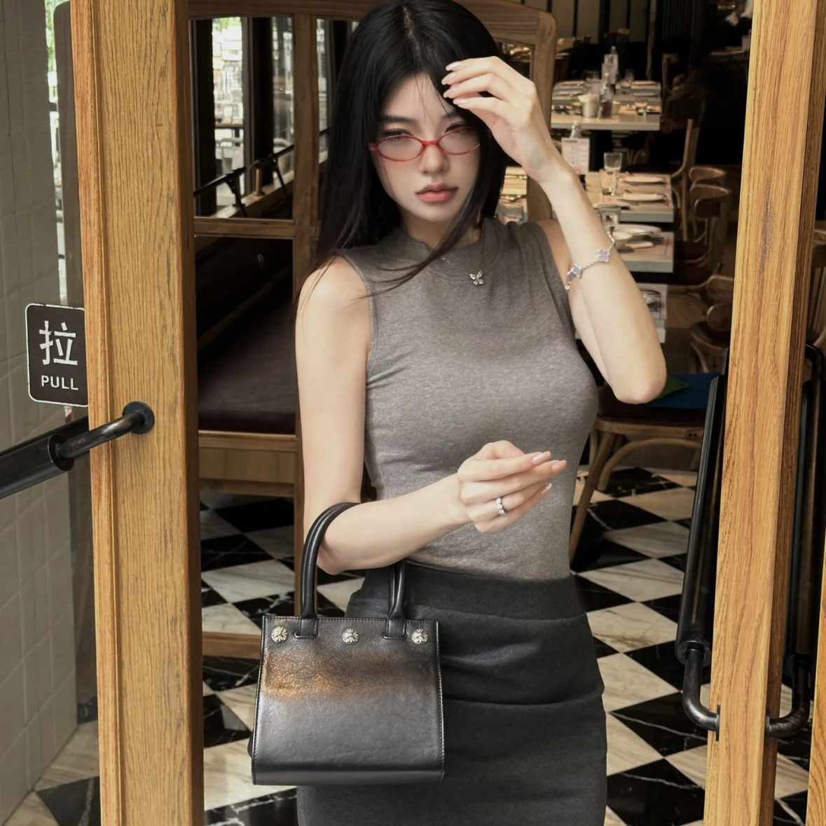 CHROME HEARTS 크롬하츠 토트백 소가죽 93980,6999 K686