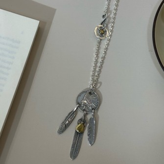 GORO’S 고로스 깃털 925실버 체인 펜던트(목걸이) #2510211515