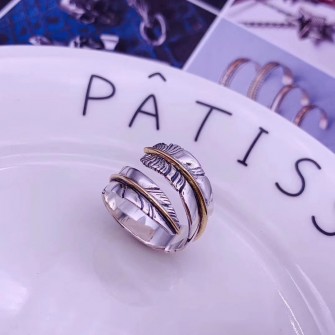 GORO’S 고로스 925실버 깃털 반지 #2510211739