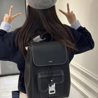 Dior 디올 쌔들 플랩 백팩 Oblique 가죽 1ADBA200YKS
