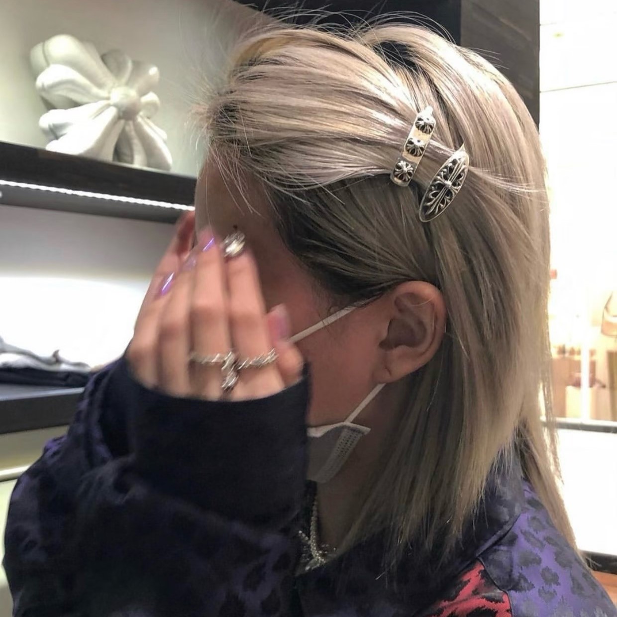 CHROME HEARTS 크롬하츠 925실버 바레트 머리핀 #2510221936