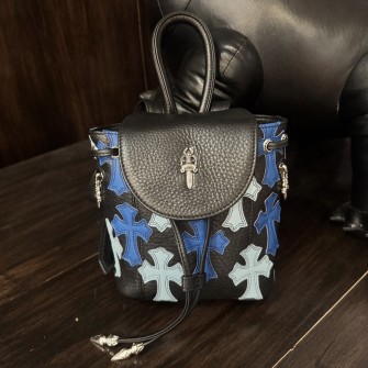 CHROME HEARTS 크롬하츠 런던 한정판 지수백 백팩mini 17cm K033-1 블루패치 (925실버)