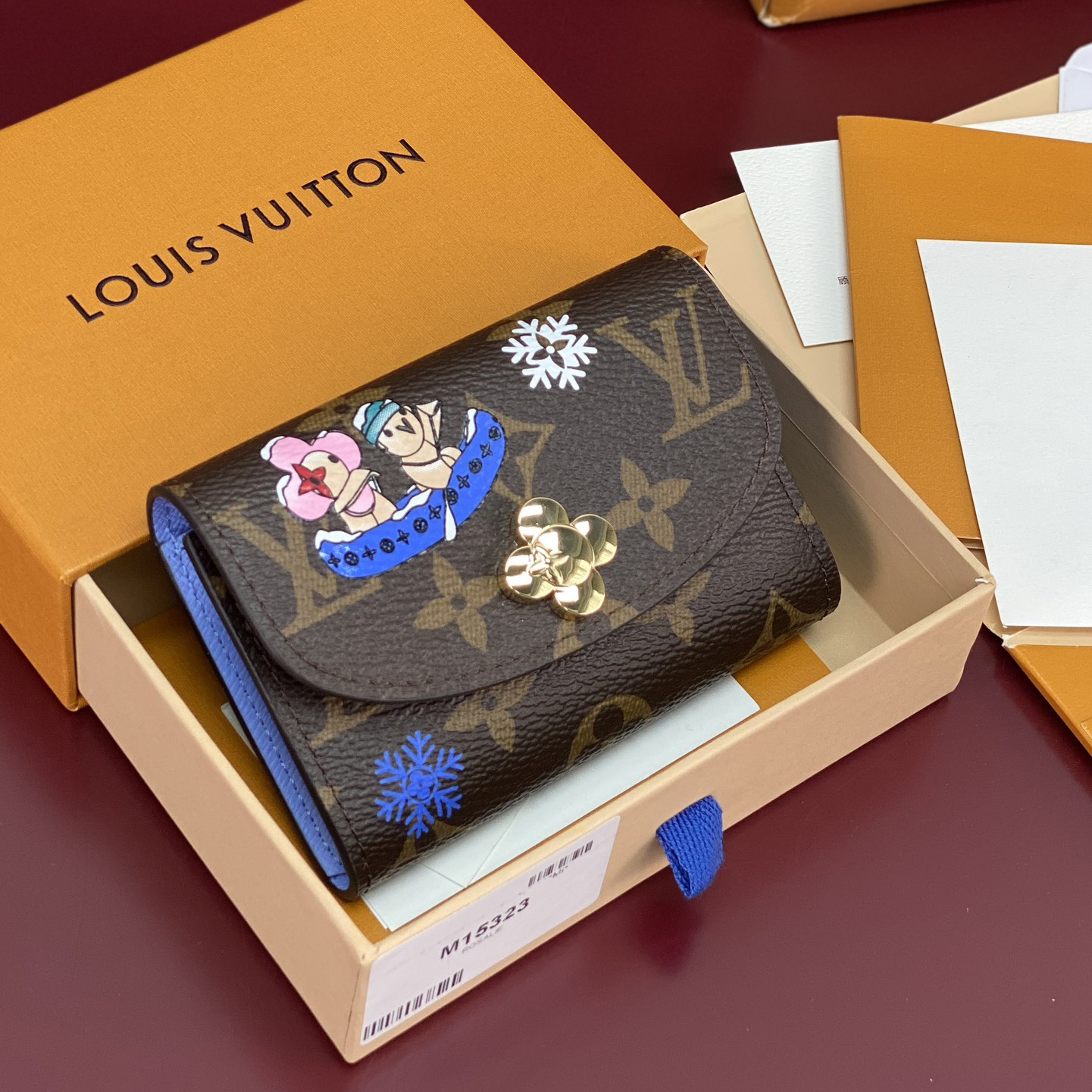 LOUIS VUITTON 루이비통 모노그램 로잘리 코인퍼스 반지갑 M15323