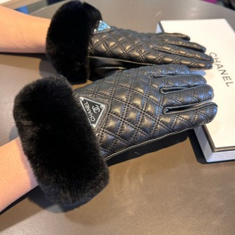 CHANEL 샤넬 양가죽+토끼털장갑 #161251122
