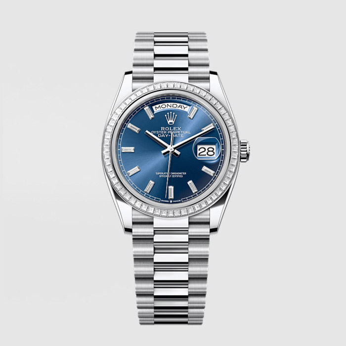 [프리미엄] ROLEX 롤렉스 데이데이트 36mm 큐빅 128396TBR
