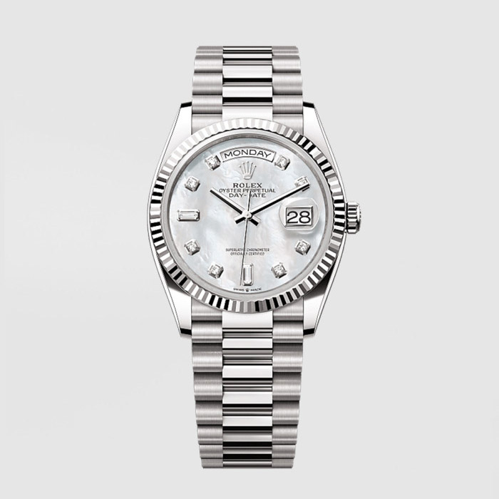 [프리미엄] ROLEX 롤렉스 데이데이트 36mm 실버 128239