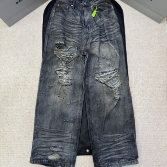 BALENCIAGA 발렌시아가 워싱 데님와이드 청바지 #18166110