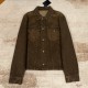 LOUIS VUITTON 루이비통 커피 인디고 데님 롱 슬리브드 셔츠 1AJUEU