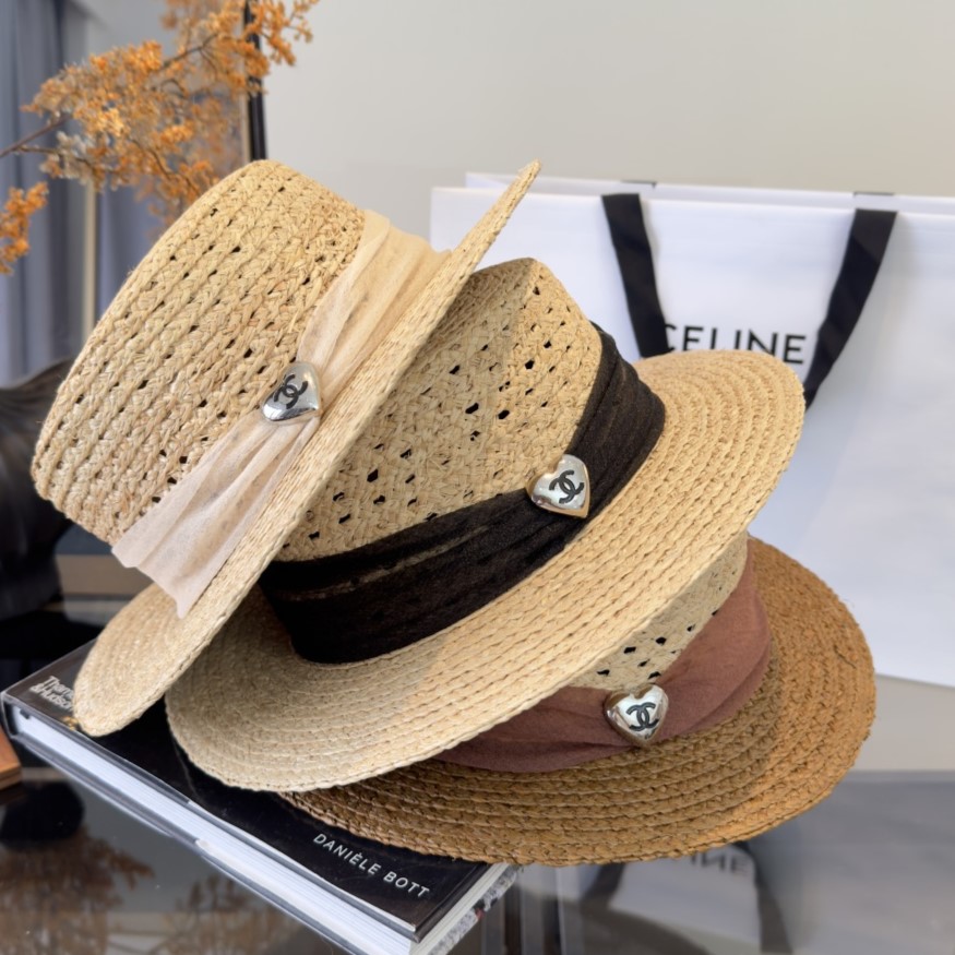 CHANEL 샤넬 밀짚 버킷햇 #1736312