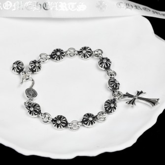 CHROME HEARTS 크롬하츠 925실버 십자가팔찌 H008