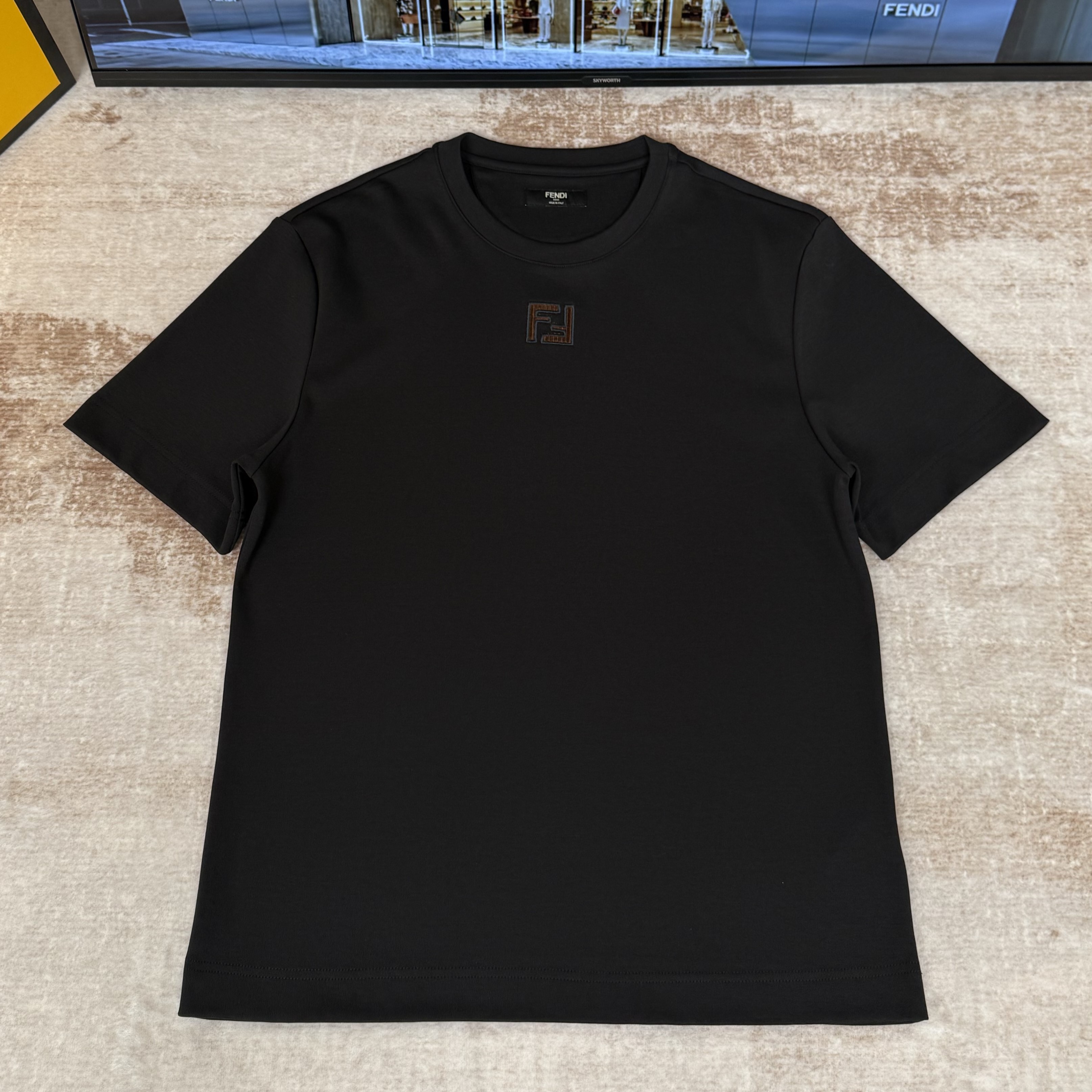 FENDI 펜디 코튼 티셔츠 블랙 #1686315