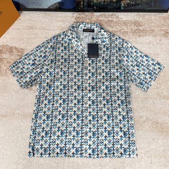 LOUIS VUITTON 루이비통 실크 혼방 숏 슬리브 셔츠 #15406316