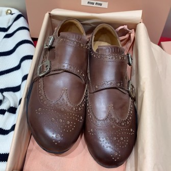 MIU MIU 미우미우 빈티지 가죽 스니커즈 #18286317