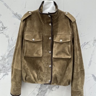 Brunello Cucinelli 브루넬로 쿠치넬리 스웨이드 가죽 재킷 #17446330