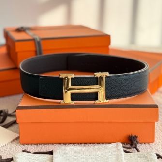 HERMES 에르메스 퀴즈(Quizz) 버클 & 리버서블 가죽 스트랩 38mm 벨트 H081101