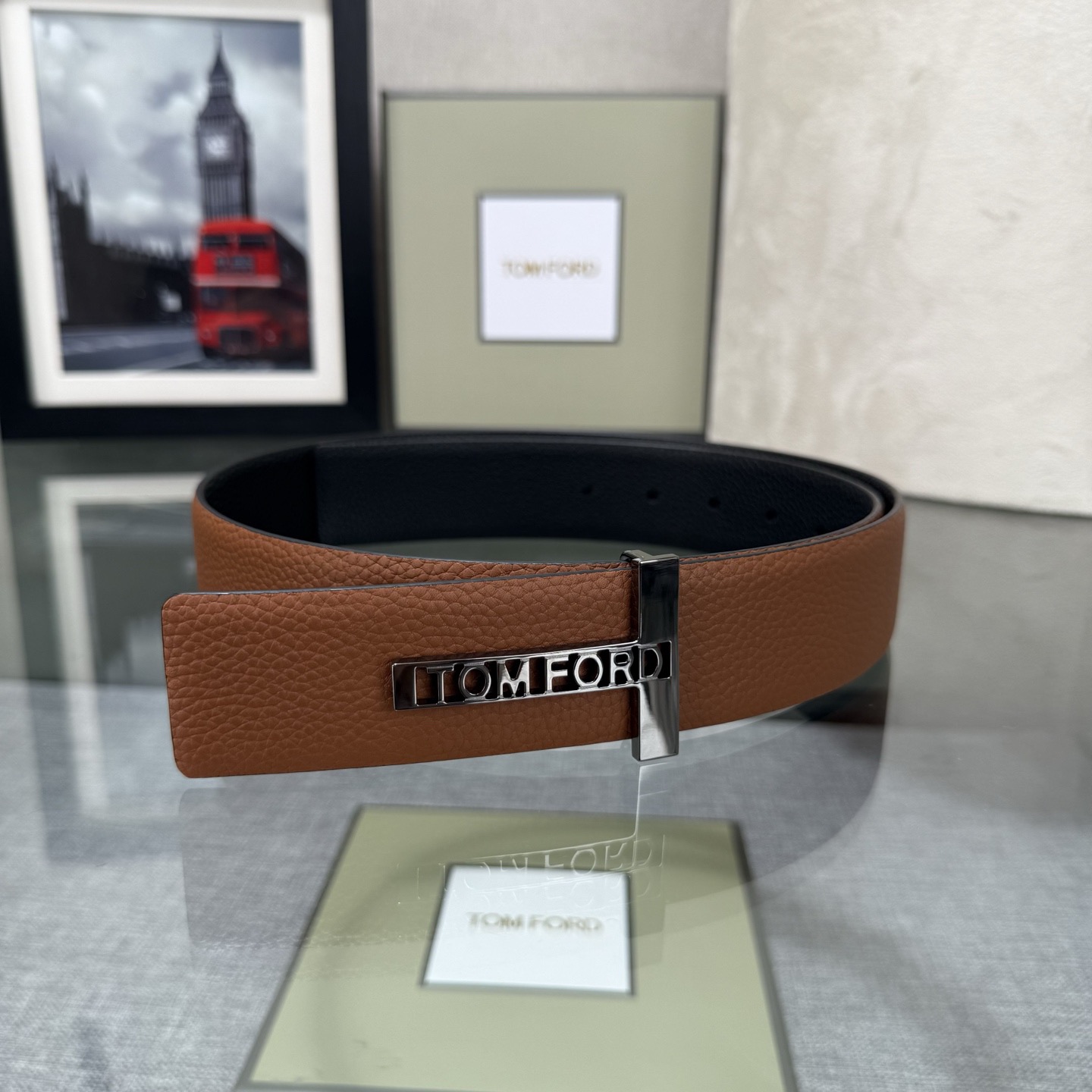 TOM FORD 톰포드 컷아웃 리버서블 T 벨트 TB224T-LCL080