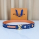 LOUIS VUITTON 루이비통 LV 디멘션 모노그램 데님 35mm 리버서블 벨트 M8380