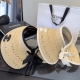 CHANEL 샤넬 라피아 CC 로고 리본 선바이저 (CHANEL Raffia CC Logo Ribbon Sun Visor)