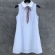 THOM BROWNE 톰브라운 시어서커 스트라이프 슬리브리스 미니 드레스 (Thom Browne Seersucker Stripe Sleeveless Mini Dress)