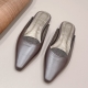 Brunello Cucinelli 브루넬로 쿠치넬리 모니리 장식 레더 플랫 뮬 #21456514