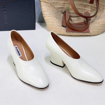Jil Sander 질샌더 블록 힐 라운드 토 펌프스 (Jil Sander Block Heel Round Toe Pumps)