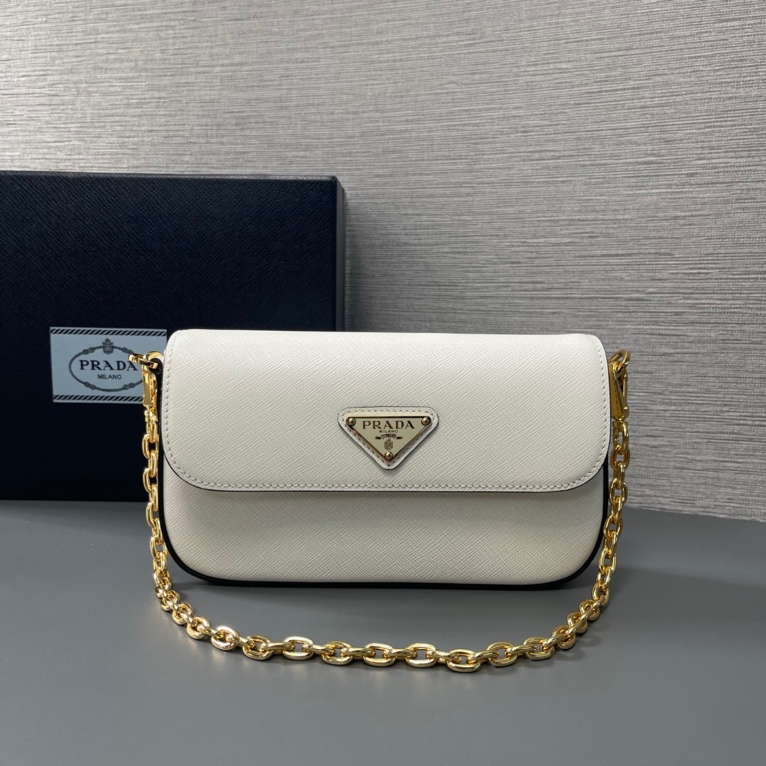 PRADA 프라다 사피아노 가죽 미니 체인 숄더백 1BD356