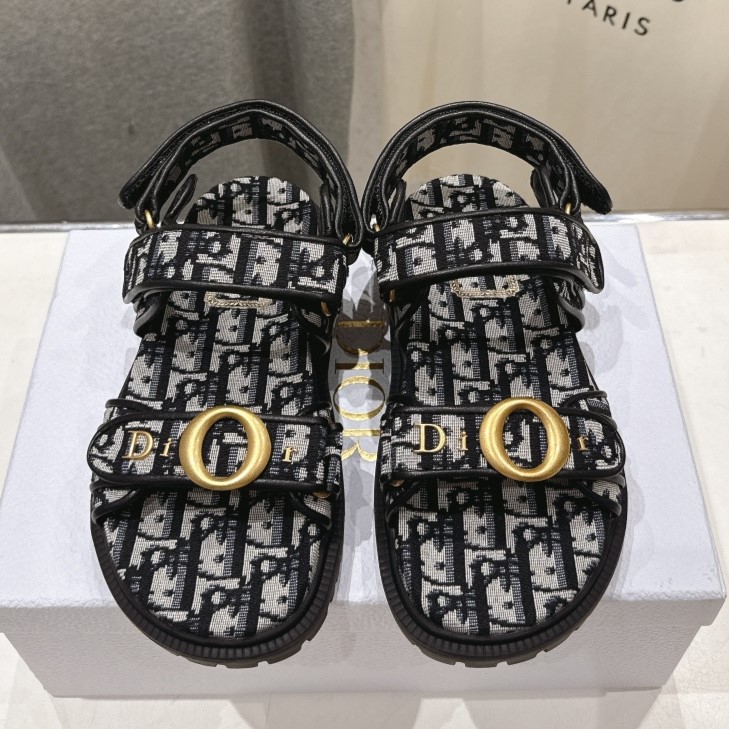DIOR 디올 액트(Dioract) 플랫폼 샌들 딥 블루 오블리크 #20126521