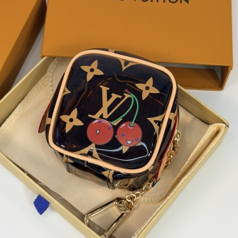 LOUIS VUITTON 루이비통 LV x TM 체리 큐브 동전 지갑 백 참 M14943