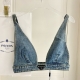 PRADA 프라다 오가닉 데님 탑 블루 #1825661