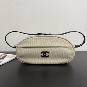 CHANEL 샤넬 코코비치 오발 파우치 숄더백 #AS6101