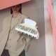 MIUMIU 미우미우 플렉시글라스 크리스털 로고 미니 헤어 집게핀 #1696729